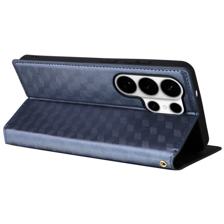 Чехол Deexe Rhombus Book для Samsung Galaxy S26 Ultra - Blue: фото 4 из 7