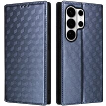 Чехол Deexe Rhombus Book для Samsung Galaxy S26 Ultra - Blue: фото 1 из 7