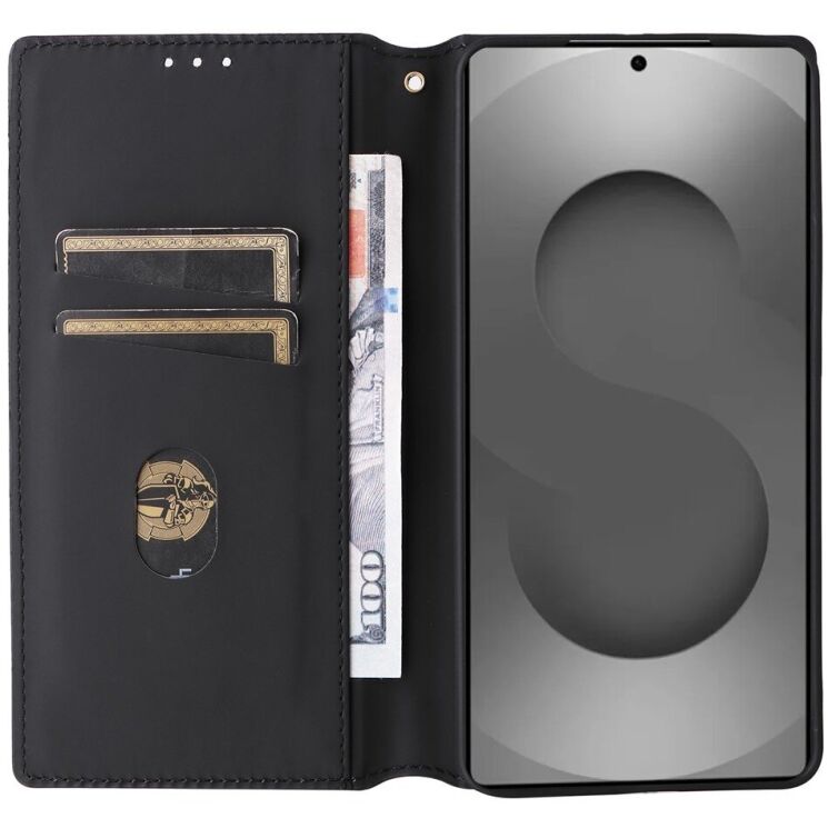 Чехол Deexe Rhombus Book для Samsung Galaxy S26 Ultra - Blue: фото 2 из 7