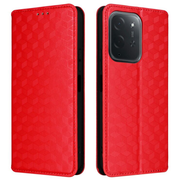 Чохол Deexe Rhombus Book для Xiaomi Poco C95 Pro - Red: фото 1 з 7