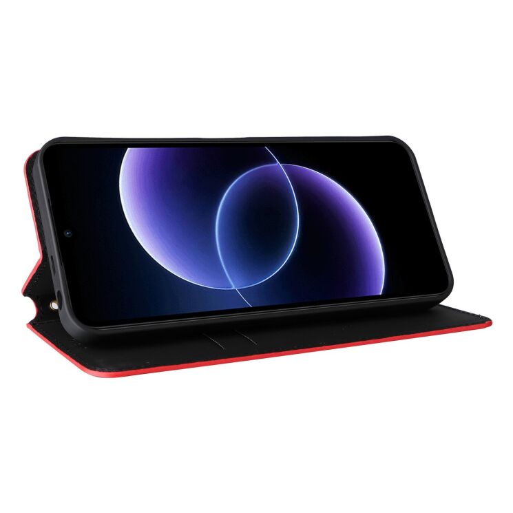 Чохол Deexe Rhombus Book для Xiaomi Poco C95 Pro - Red: фото 4 з 7