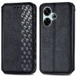 Чехол Deexe Rhombus Book для Xiaomi Redmi 13 - Black (358902B)