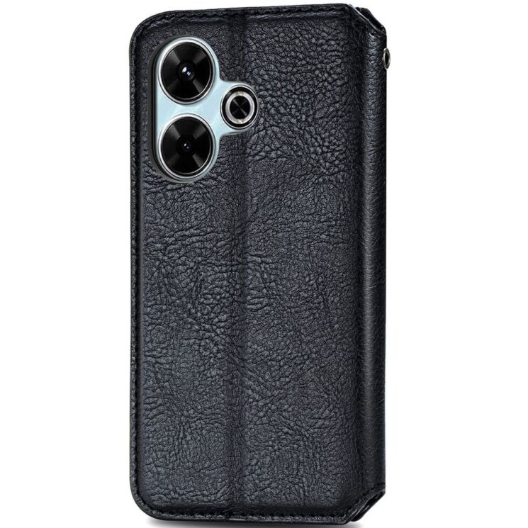 Чехол Deexe Rhombus Book для Xiaomi Redmi 13 - Black: фото 5 из 9