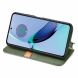 Чехол Deexe Rhombus Wallet для Motorola Moto G84 - Green (339155G). Фото 3 из 6