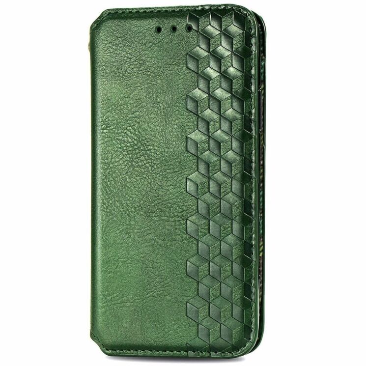Чехол Deexe Rhombus Wallet для Motorola Moto G84 - Green: фото 4 из 6