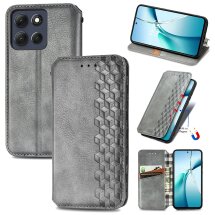 Чохол Deexe Rhombus Wallet для Motorola Moto G86 - Grey: фото 1 з 8