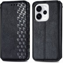 Чехол Deexe Rhombus Wallet для OPPO Reno 15 F/FS - Black: фото 1 из 10