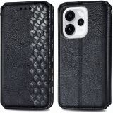 Чехол Deexe Rhombus Wallet для OPPO Reno 15 F/FS - Black: фото 1 из 10