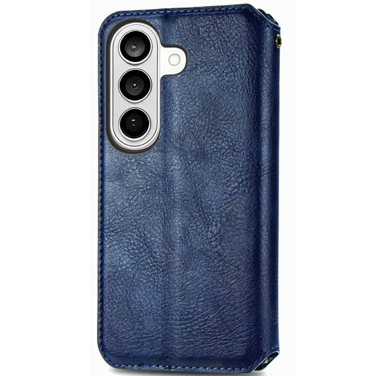 Чехол Deexe Rhombus Wallet для Samsung Galaxy S26 Plus - Blue: фото 5 из 6