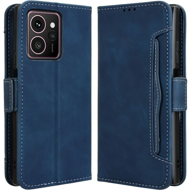 Чехол Deexe Wallet Stand для HMD Skyline - Blue: фото 1 из 8