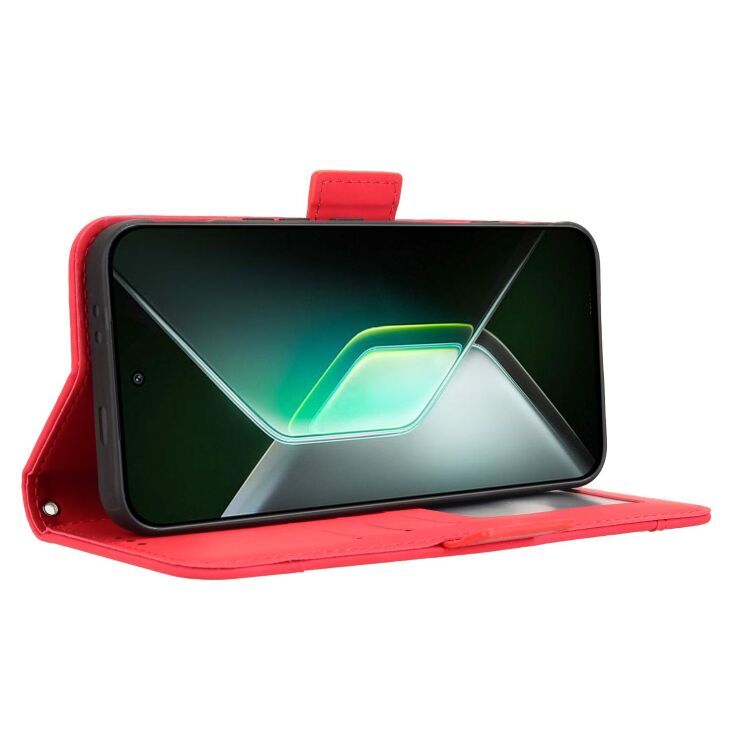 Чехол Deexe Wallet Stand для Infinix GT 30 Pro - Red: фото 6 из 15