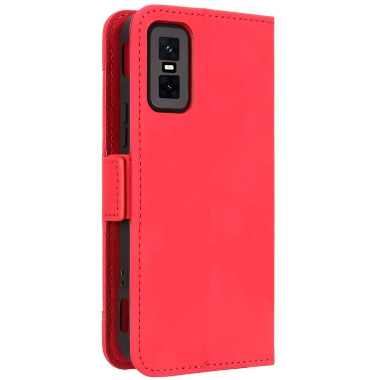 Чехол Deexe Wallet Stand для Infinix GT 30 Pro - Red: фото 7 из 15