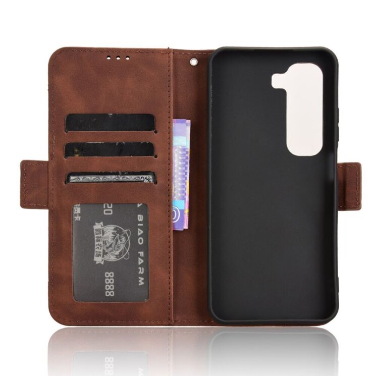 Чехол Deexe Wallet Stand для Infinix Hot 50 - Brown: фото 4 из 8