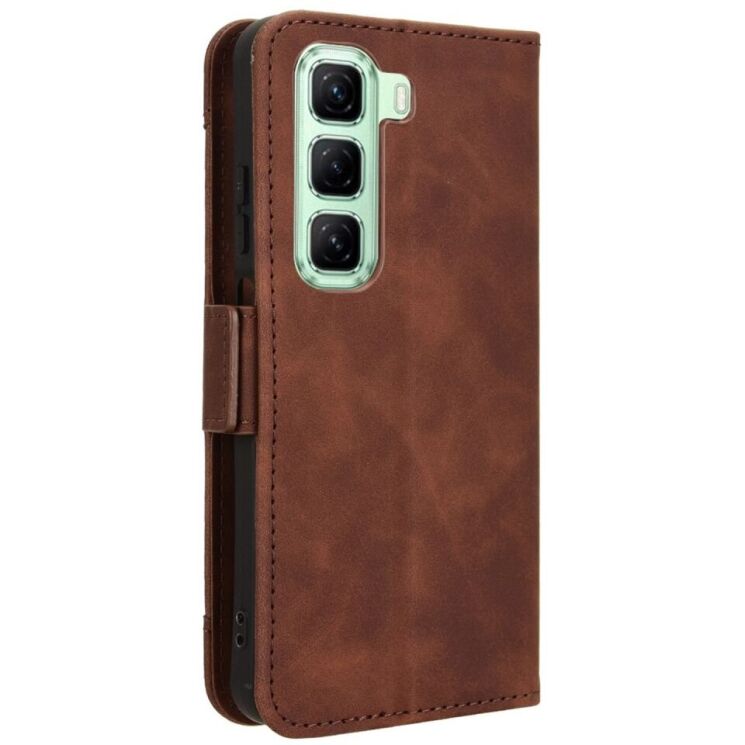Чехол Deexe Wallet Stand для Infinix Hot 50 - Brown: фото 6 из 8