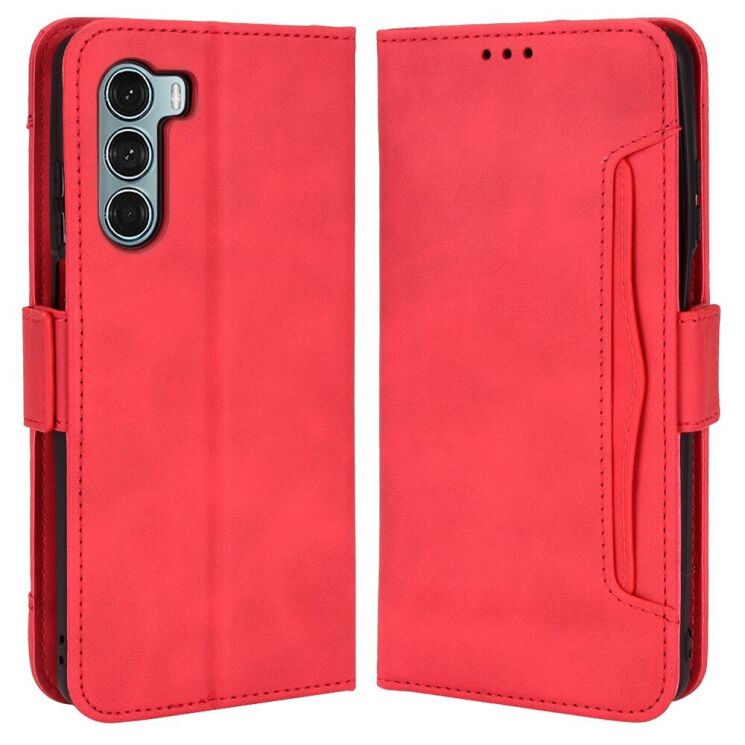 Чохол-книжка з кишеньками Deexe Wallet Stand для Motorola Moto G200 - Red: фото 1 з 7