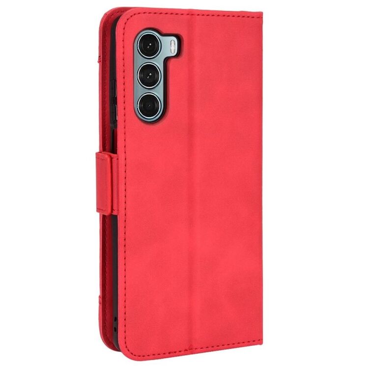 Чохол-книжка з кишеньками Deexe Wallet Stand для Motorola Moto G200 - Red: фото 3 з 7