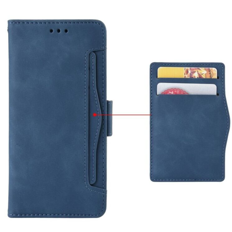 Чехол Deexe Wallet Stand для Motorola Moto G75 - Blue: фото 6 из 8