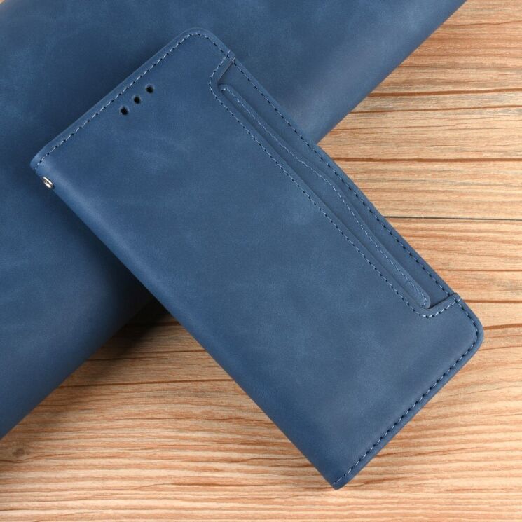Чехол Deexe Wallet Stand для Motorola Moto G75 - Blue: фото 8 из 8