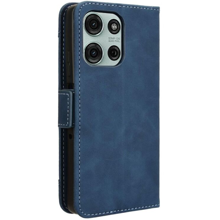 Чехол Deexe Wallet Stand для Motorola Moto G75 - Blue: фото 7 из 8