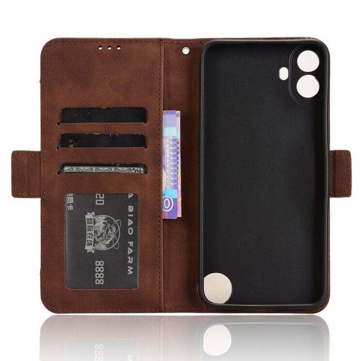 Чехол Deexe Wallet Stand для Nothing CMF Phone 1 - Brown: фото 5 из 7