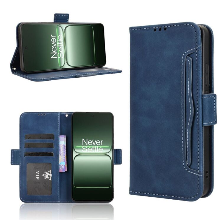Чохол Deexe Wallet Stand для OnePlus Nord CE 5 / Ace 5 Racing - Blue: фото 9 з 14
