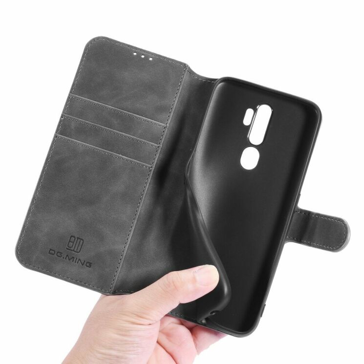 Чехол DG.MING Retro Style для OPPO A5 2020 / A9 2020 - Grey: фото 5 из 10