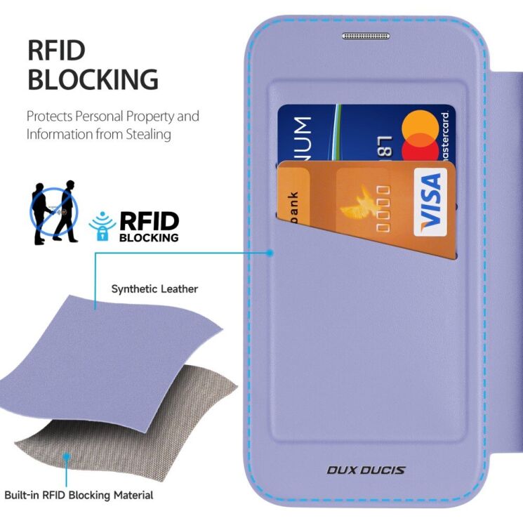 Чехол DUX DUCIS Skin X Series для Samsung Galaxy A55 (A556) - Blue: фото 9 из 10