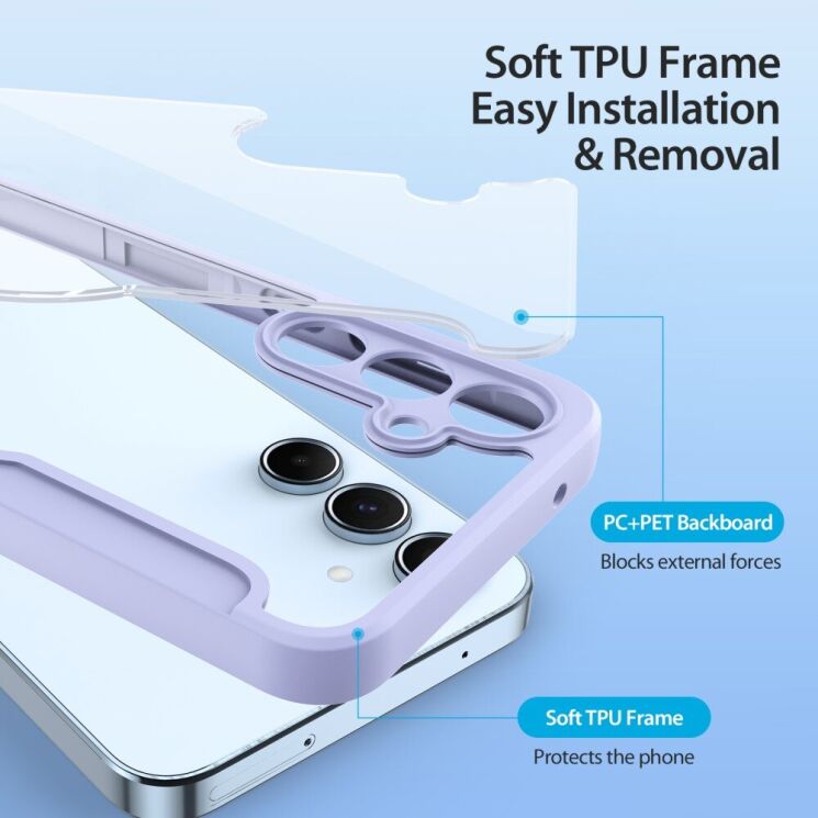 Чехол DUX DUCIS Skin X Series для Samsung Galaxy A55 (A556) - Blue: фото 7 из 10