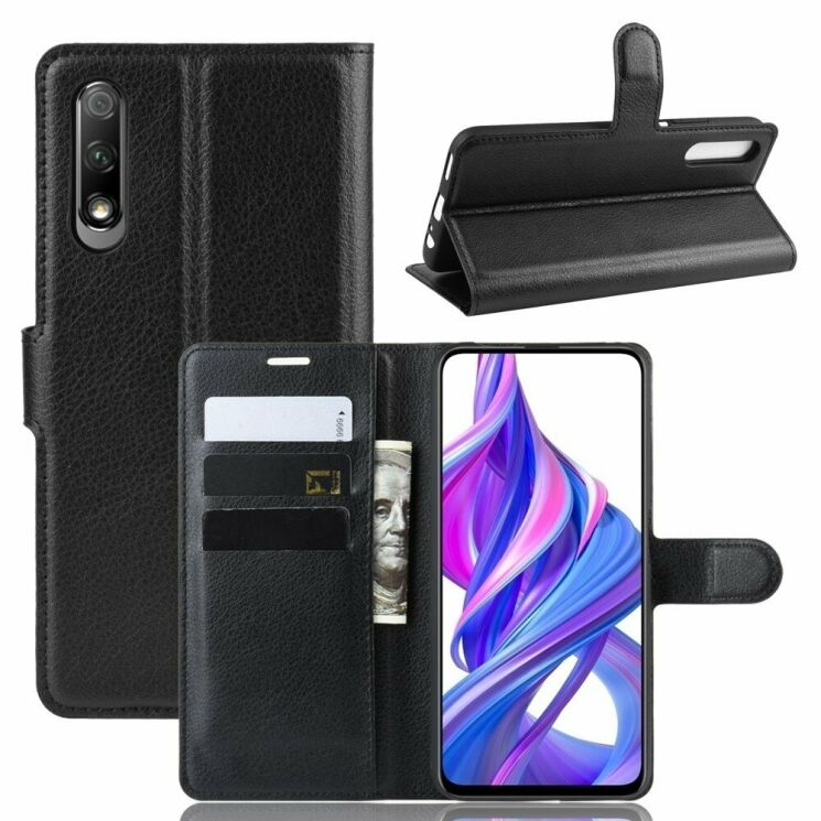 Чохол-книжка Deexe Book Type для Huawei Honor 9X (Китайская версия) - Black: фото 1 з 7