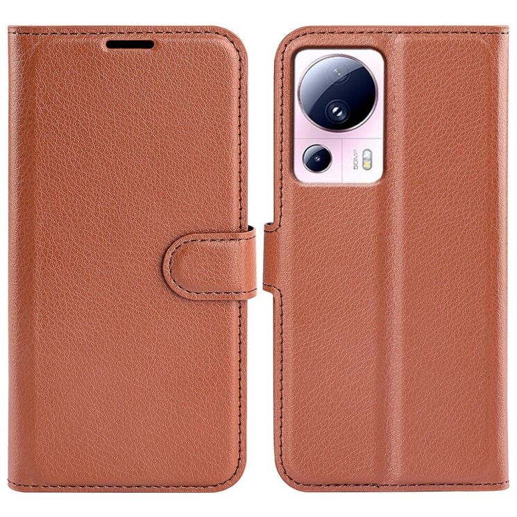 Чохол-книжка Deexe Book Type для Xiaomi 13 Lite - Brown: фото 1 з 8