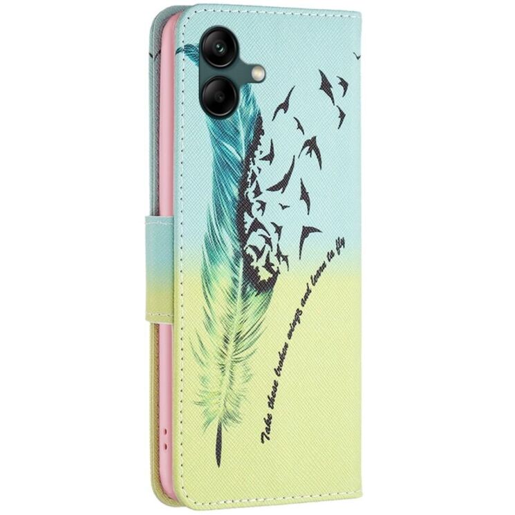 Чехол-книжка Deexe Color Wallet для Samsung Galaxy A05 (A055) - Feather and Birds: фото 4 из 8