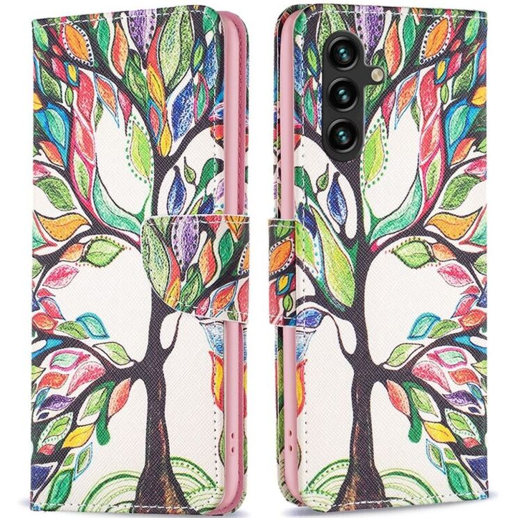 Чехол-книжка Deexe Color Wallet для Samsung Galaxy A35 (A356) - Life Tree: фото 1 из 4