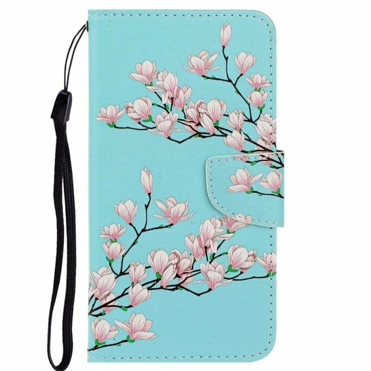 Чехол-книжка Deexe Color Wallet для Samsung Galaxy M11 (M115) - Pink Flowers: фото 1 из 5