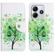 Чехол-книжка Deexe Color Wallet для Xiaomi Redmi Note 14 4G - Green Tree (373466A)