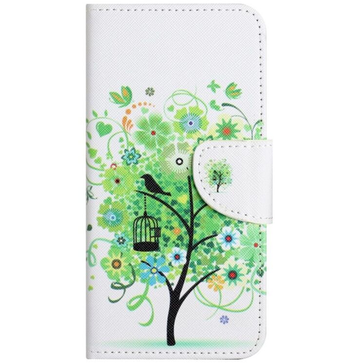 Чехол-книжка Deexe Color Wallet для Xiaomi Redmi Note 14 4G - Green Tree: фото 4 из 5