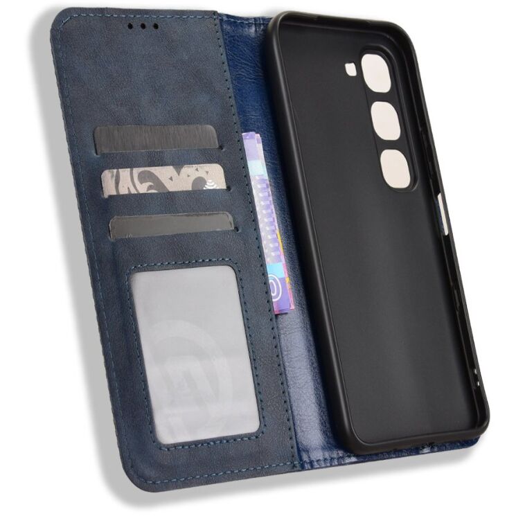 Чохол-книжка Deexe Retro Style для Infinix Hot 70 Pro - Blue: фото 4 з 18