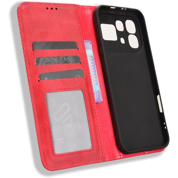 Чохол-книжка Deexe Retro Style для Infinix Note 60 / 60 Pro - Red (409302R) Чохол-книжка Deexe Retro Style для Infinix Note 60 / 60 Pro - Red: фото 3 з 18