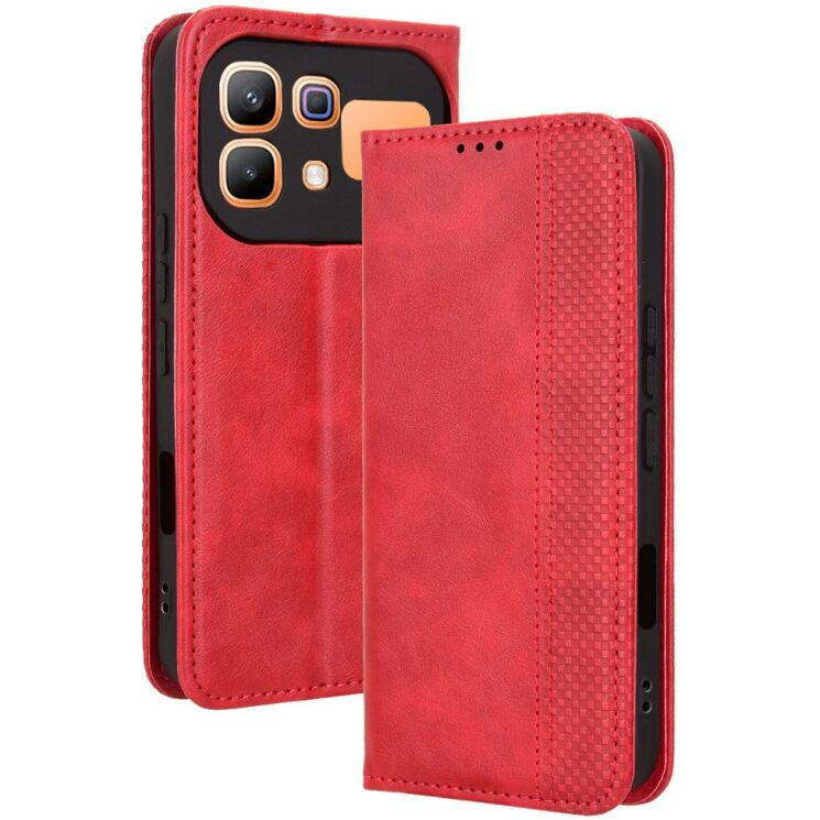 Чохол-книжка Deexe Retro Style для Infinix Note 60 / 60 Pro - Red (409302R) Чохол-книжка Deexe Retro Style для Infinix Note 60 / 60 Pro - Red: фото 7 з 18