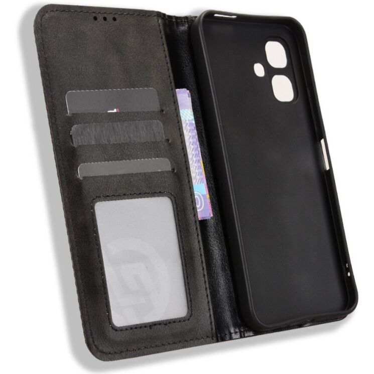 Чехол-книжка Deexe Retro Style для Infinix Smart 20 - Black: фото 5 из 20