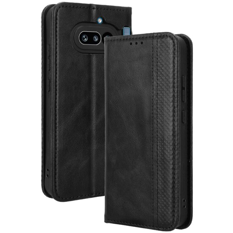 Чохол-книжка Deexe Retro Style для Nothing Phone (4a) - Black (411308B) Чохол-книжка Deexe Retro Style для Nothing Phone (4a) - Black: фото 1 з 18