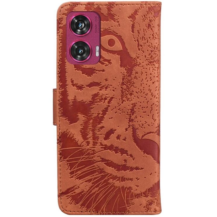 Чехол-книжка Deexe Tiger для Motorola Edge 50 Fusion - Brown: фото 6 из 7