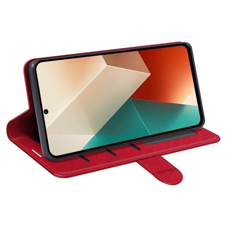 Чехол-книжка Deexe Wallet Style для Xiaomi Redmi Note 13 5G - Red: фото 3 из 6