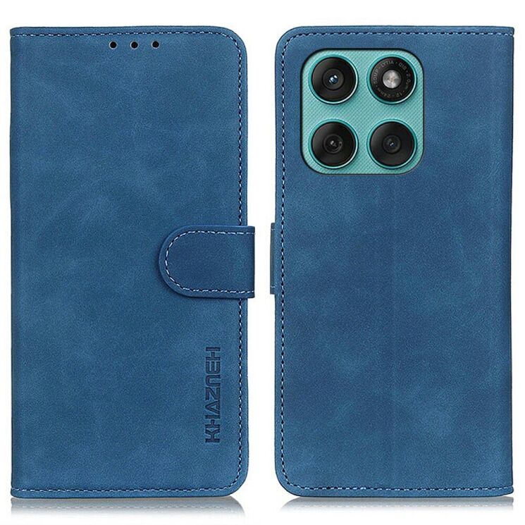Чехол-книжка KHAZNEH Retro Wallet для Motorola Edge 60 / Edge 60 Pro / Edge 60 Fusion - Blue: фото 1 из 8