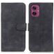 Чохол-книжка KHAZNEH Retro Wallet для Motorola Moto G55 - Black (366116B). Фото 1 з 8