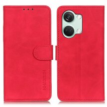 Чохол-книжка KHAZNEH Retro Wallet для OnePlus Nord 3 / Ace 2V - Red: фото 1 з 10