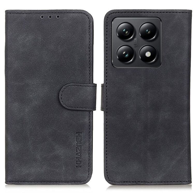 Чехол-книжка KHAZNEH Retro Wallet для Xiaomi 14T - Black: фото 1 из 8