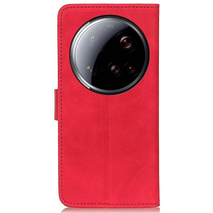 Чехол-книжка KHAZNEH Retro Wallet для Xiaomi 15 Ultra - Red: фото 5 из 8