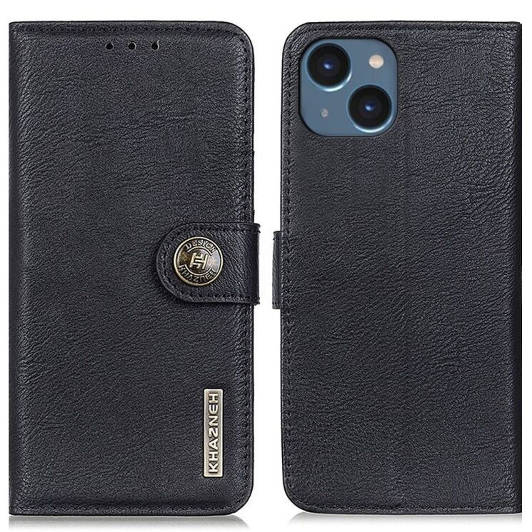 Чохол-книжка KHAZNEH Wallet Cover для Apple iPhone 15 - Black: фото 1 з 9