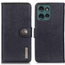 Чехол-книжка KHAZNEH Wallet Cover для Motorola Edge 50 - Black: фото 1 из 8