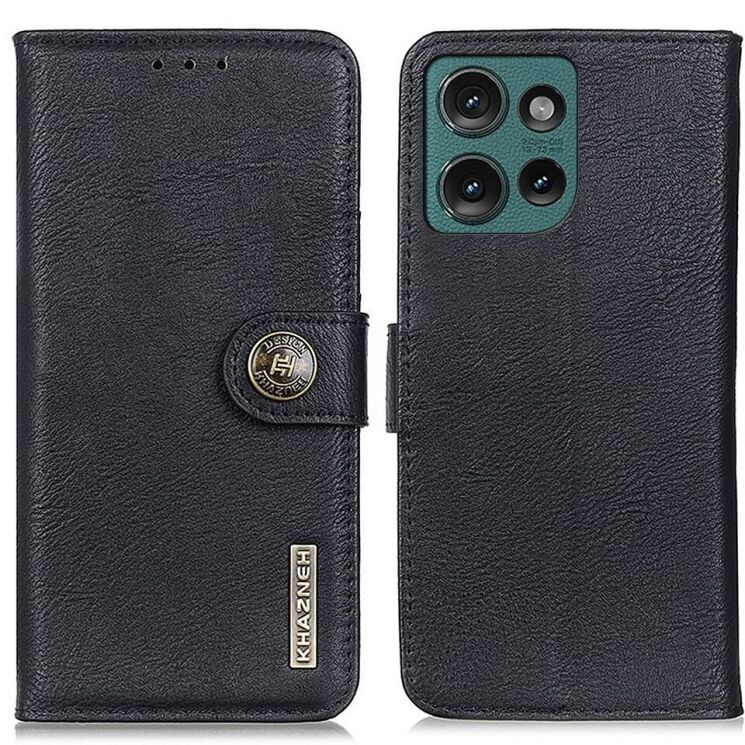 Чехол-книжка KHAZNEH Wallet Cover для Motorola Edge 50 - Black: фото 1 из 8